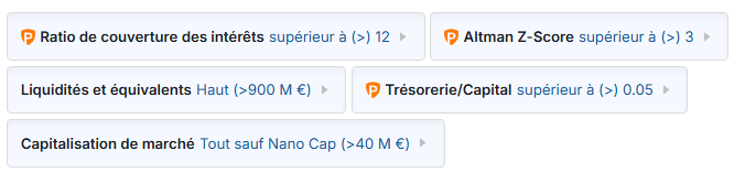 Critères Mastodontes du Bilan