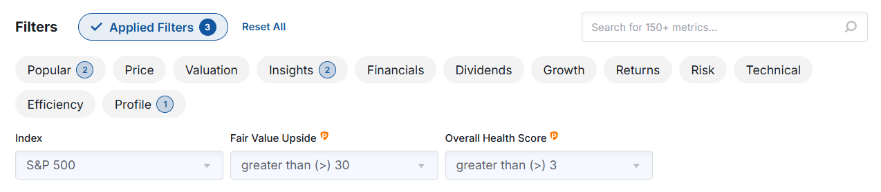Added Health Score Criterion
