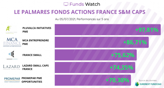 TOP 5 des fonds Actions France Small & Mid Caps