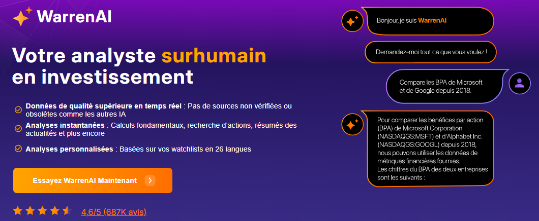 WarrenAI est compris dans votre abonnement InvestingPro